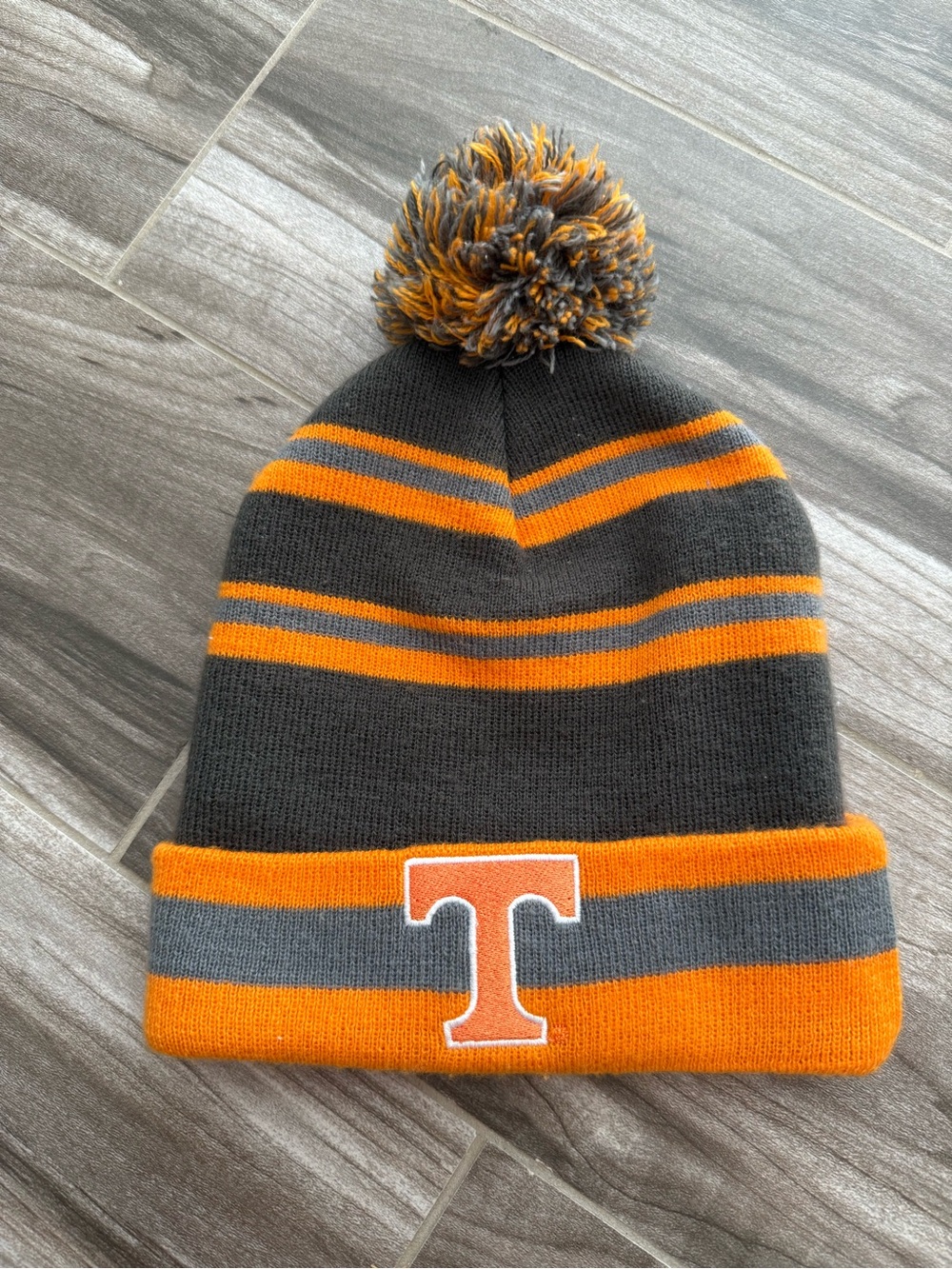 Kids Tennessee Volunteers Beanie- Gray and Orange